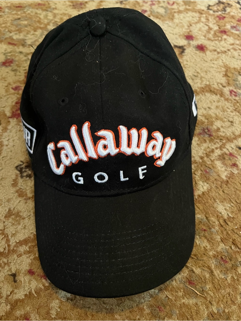 New Era Callaway Golf Black Adjustable Baseball Hat Cap Large - Extra Large L/XL